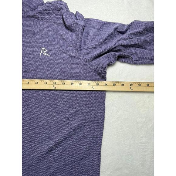 ***SOLD*** Rhoback Herringbone Pullover 1/4 Zip Sweater Golf Purple Large - Picture 4 of 5
